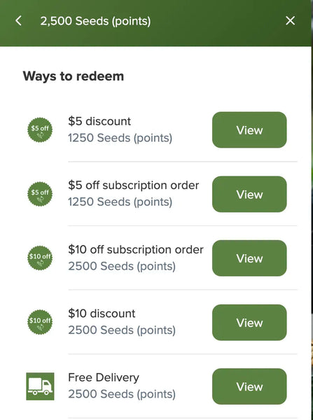 ways to redeem seeds