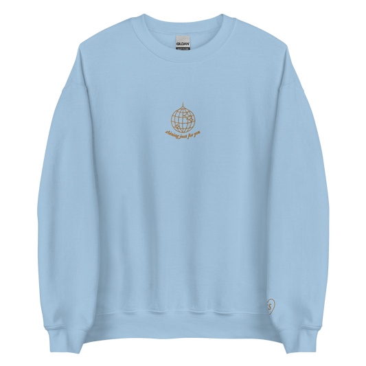 front embroidery crew neck sweatshirt