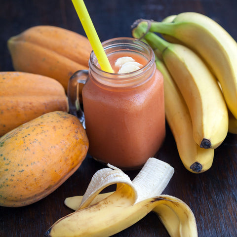 Papaya and Banana Smoothie to fight acid reflux