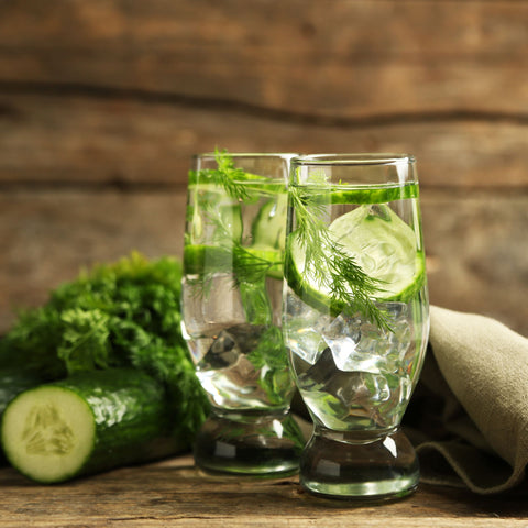 Minty Cucumber Infused Water for Gut Health