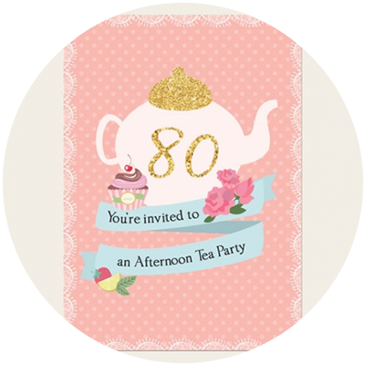 80th Birthday Party Invitations