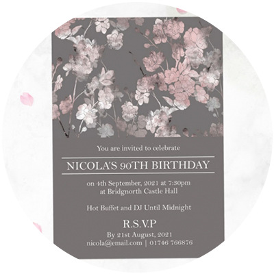 90th Birthday Party Invitations