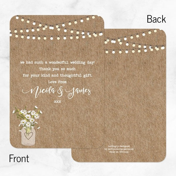 Rustic Mason Jar Flowers - Wedding Envelope Seals - Fast Delivery at Dotty  About Paper