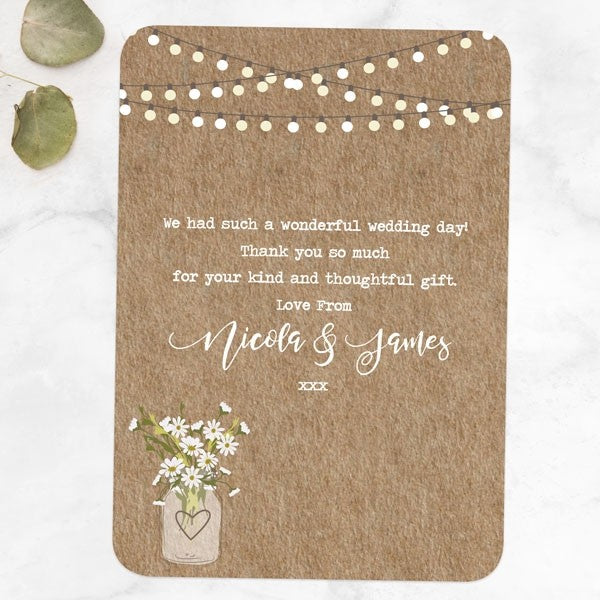 Rustic Mason Jar Flowers - Wedding Envelope Seals - Fast Delivery at Dotty  About Paper