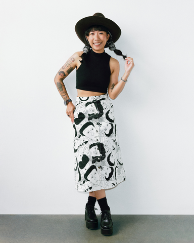 Chatcha wearing her Li Phay A-line Skirt