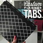 Custom planner black tabs