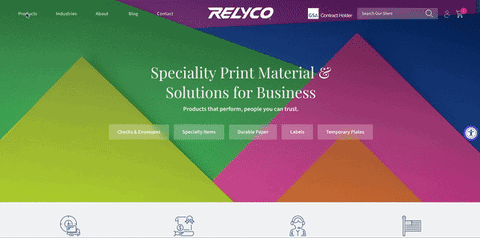 Navigation on RELYCO's new website