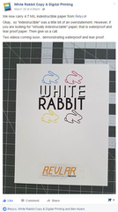 White Rabbit Facebook Post