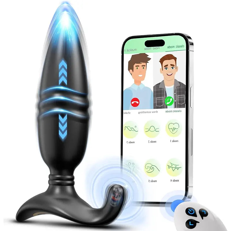 App Remote Control Thrust Anal Vibration Prostate Massager