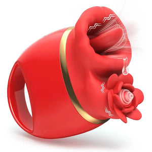 Elegant Rose Tongue Handheld Vibrator - Inya Rose Toy