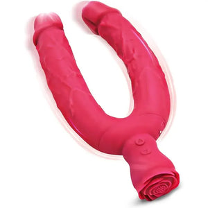 Dual Head Vibrating Dildo for G-Spot & Clitoral Stimulation - Inya Rose Toy