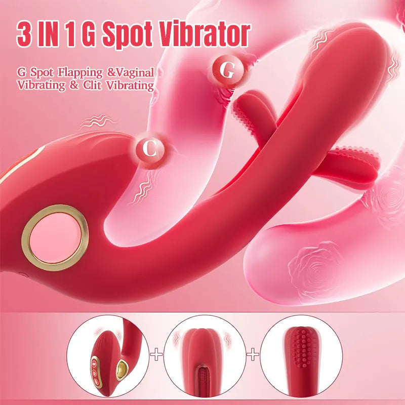 Remote Control Tongue Slapping G-Spot Clitoral Vibrator view