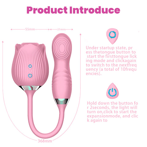 rose toy clit sucker vibrator pink