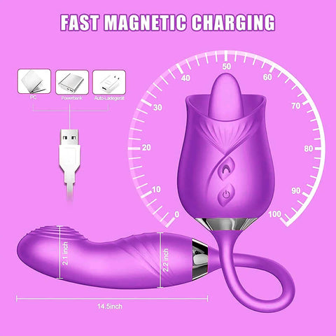 rose toy clit sucker vibrator purple