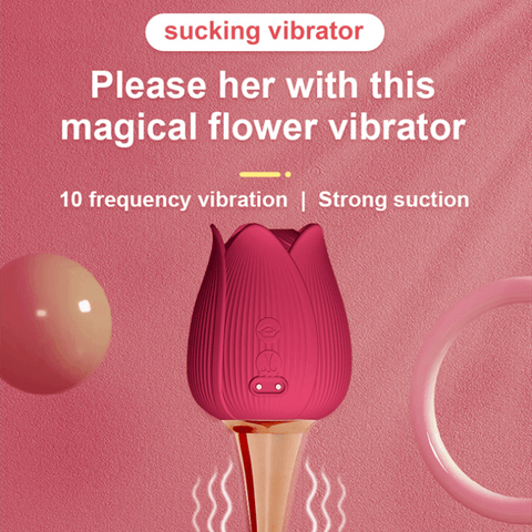 rose toy clit sucker vibrator red