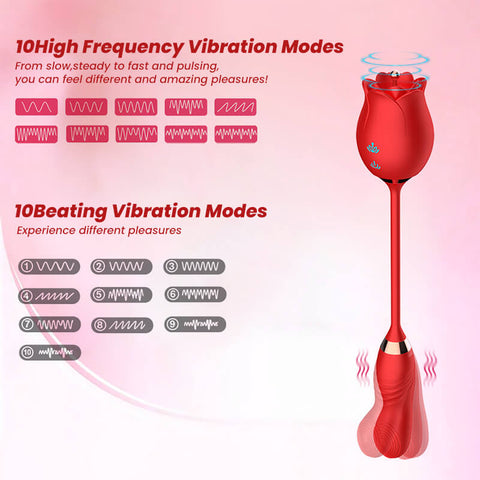 rose toy clit sucker vibrator red