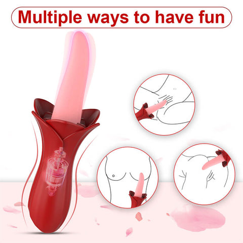 rose toy clit sucker vibrator red