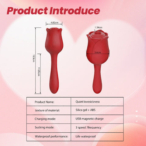 rose toy clit sucker vibrator red