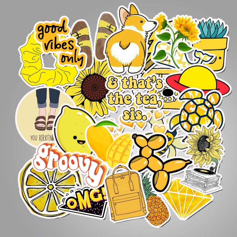 yellow hydro stickers