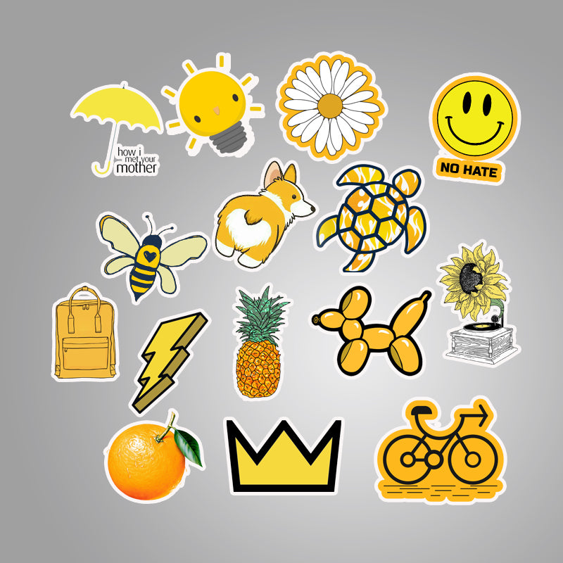 yellow hydro stickers