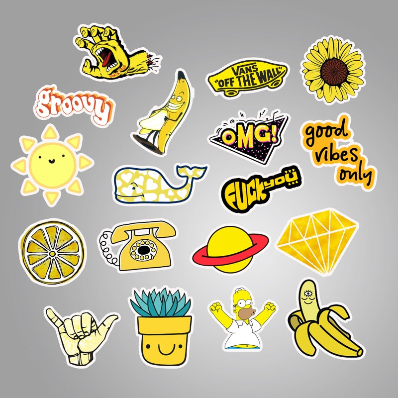 yellow hydro stickers