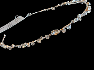 Silver Wire Minimalist Rhinestone Tiara/Headband - Marionat - Arabella Bridal