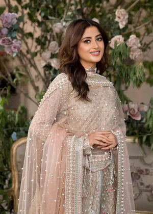 Aroosh Pink Maxy Dress | Rr-122 - Rangreza