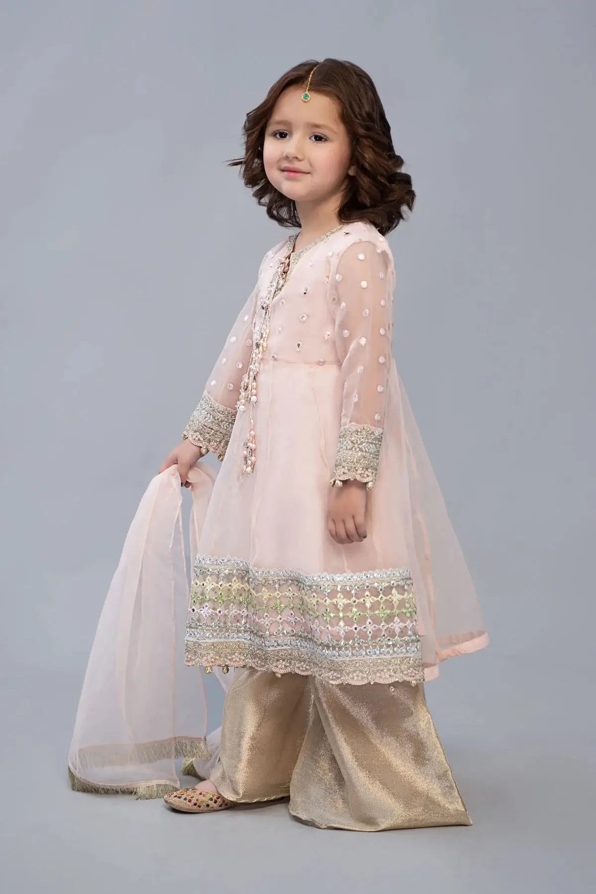 MARIA.B Kids Frock, Dupatta and Lehnga | MKS-EF23-13-Rangreza Outlet