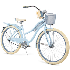 refurbish Huffy Nel Lusso Cruiser Bike, 26" Wheels, Adults Ages 13+ Years, Light Blue - RigMore In Stock