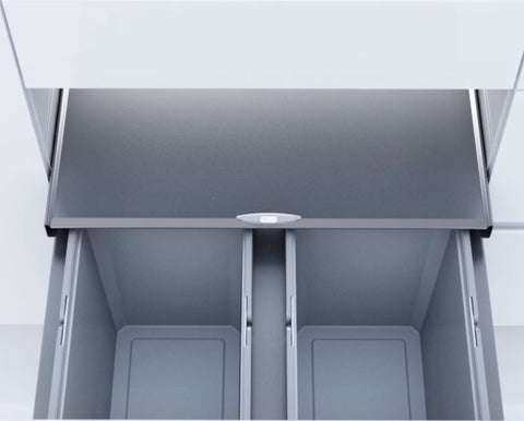 The lower height Vauth-Sagel bins has a sliding lid
