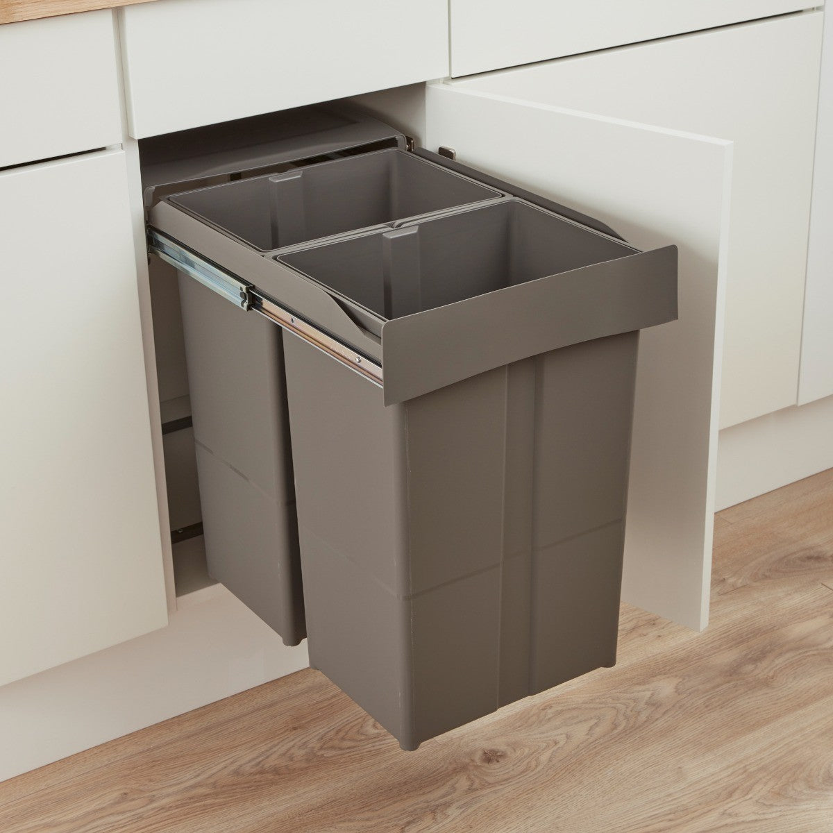 Wesco Big Bio Double 2-Compartment Recycling Bin for a 600mm cabinet –  Binopolis