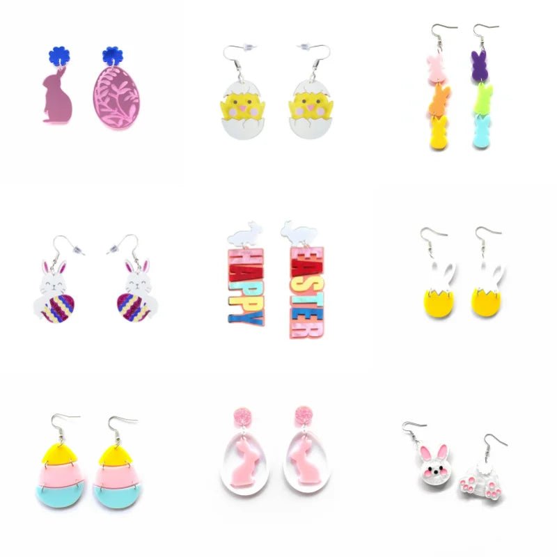 Easter Bunny Carrot Egg Earrings