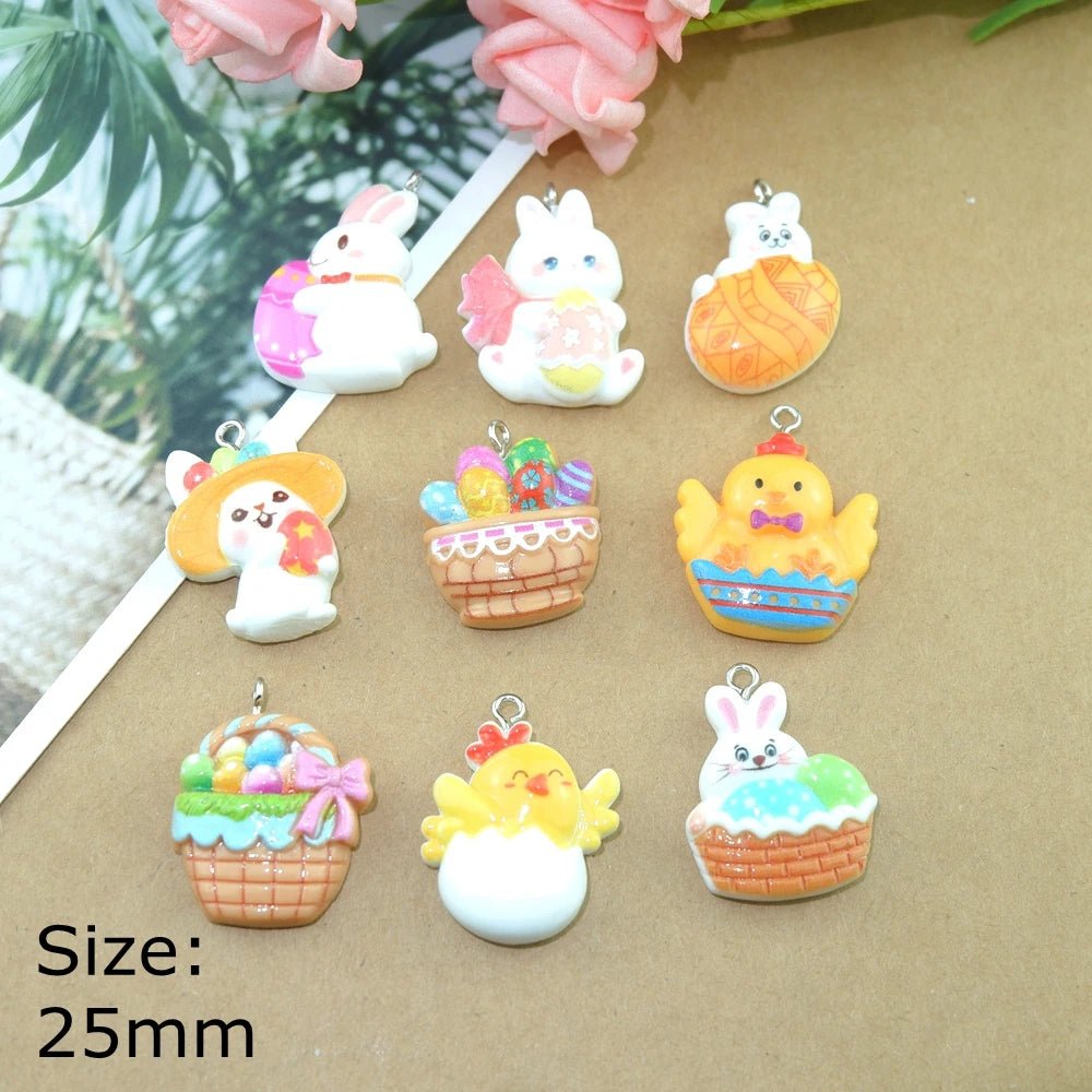 Easter Bunny Chicken Charms
