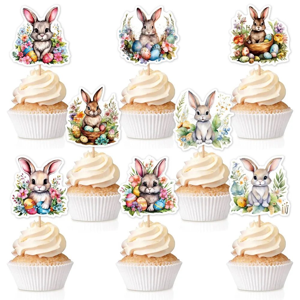 Décorations de cupcakes en forme de lapin de Pâques