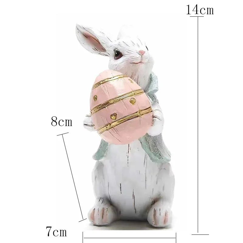 Ornements en résine de lapin de Pâques