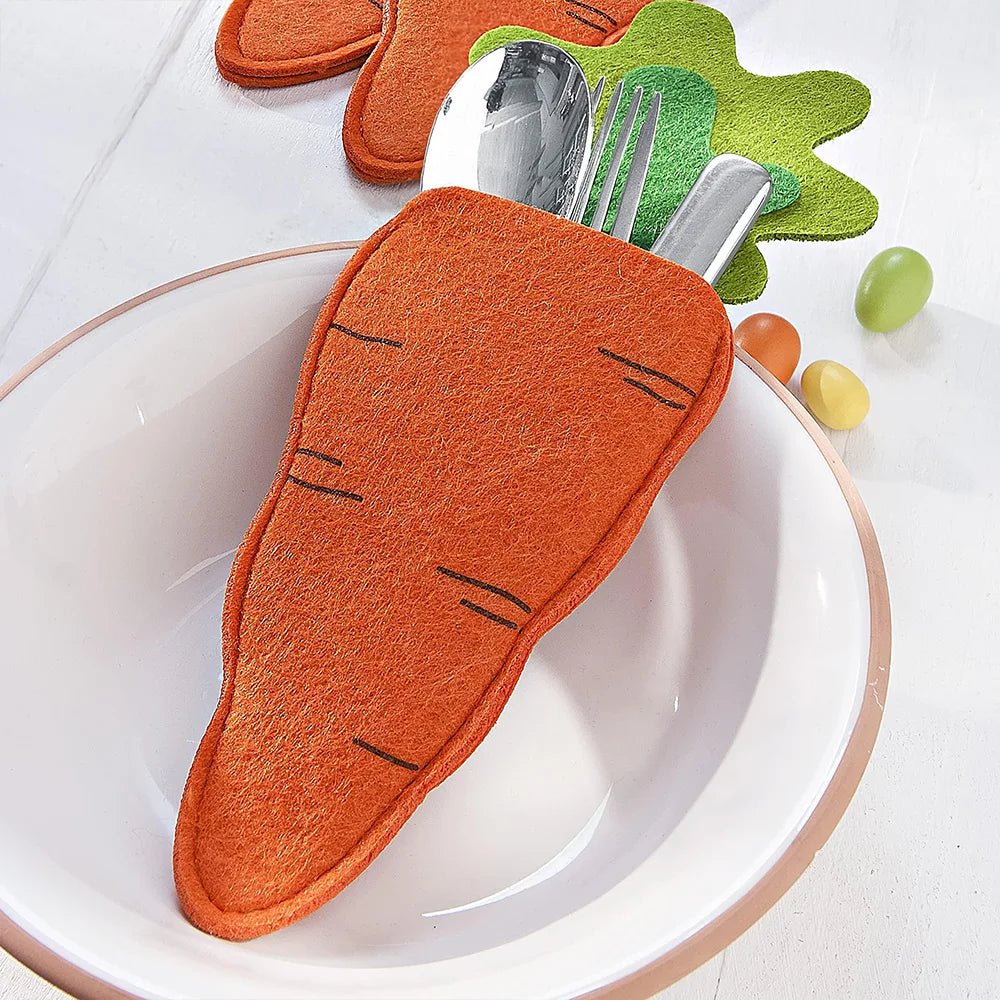 Easter Carrot Cutlery Holders