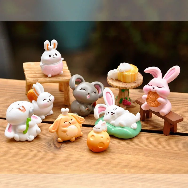 Easter Rabbit Moon Cake Figurine