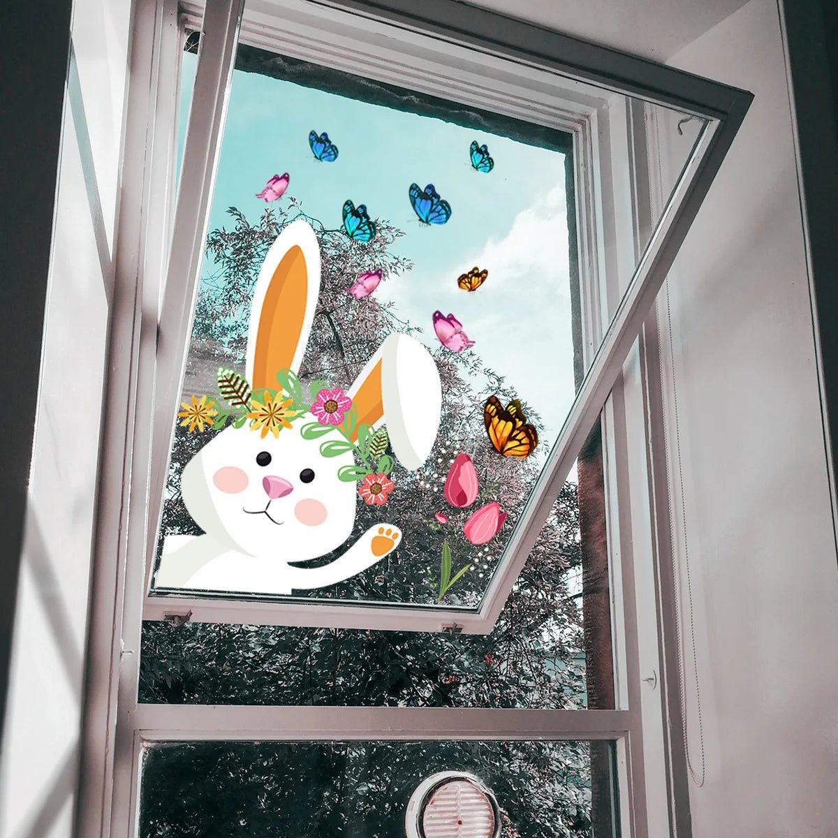 Easter Rabbit Window Stickers