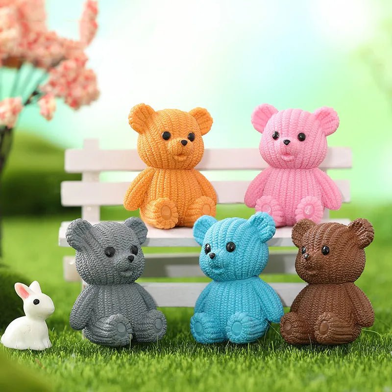 Easter Teddy Garden Figurines