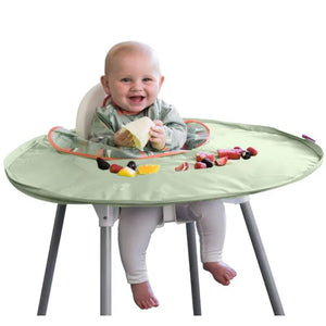 Canvas Baby Eating Table Mat Infant Feeding Cover For High Chair Learn To Eat Autonomously Graffiti Painting Mat - Sweet Pea Babywear - Baby Eating Mat