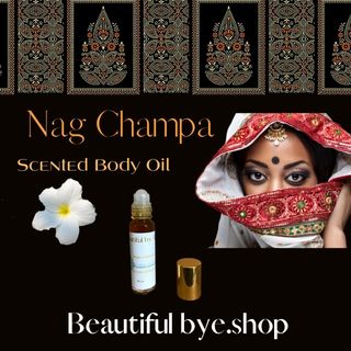 Beautiful by E! Nag Champa Scented Body Oil 10 ml Roller Bottle