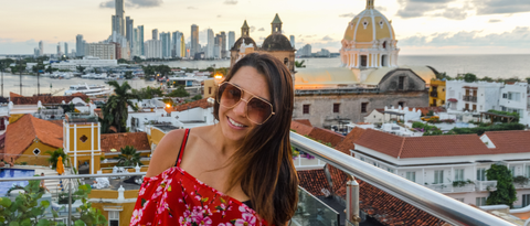 woman tourist in Colombia