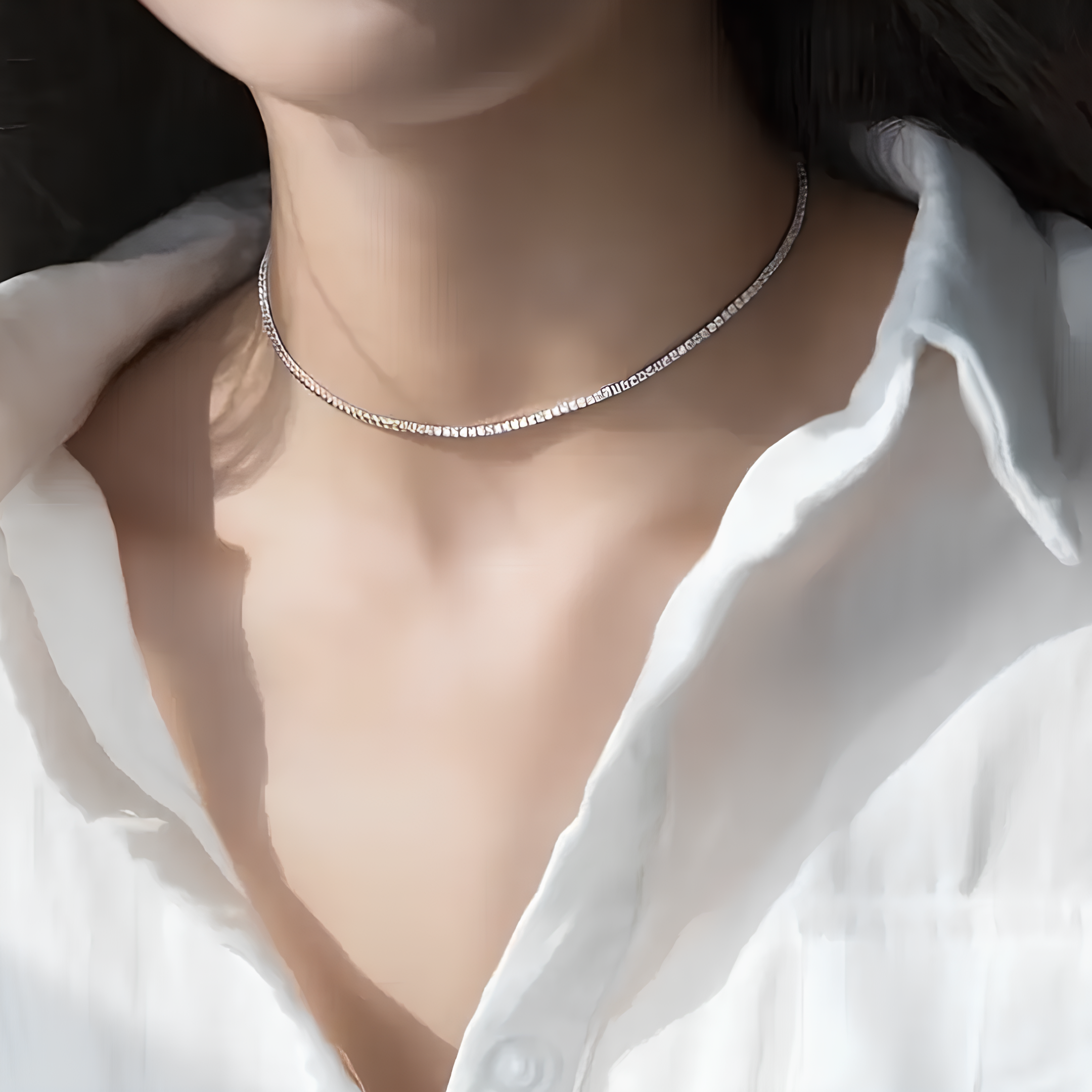 collana tennis argento donna victoria