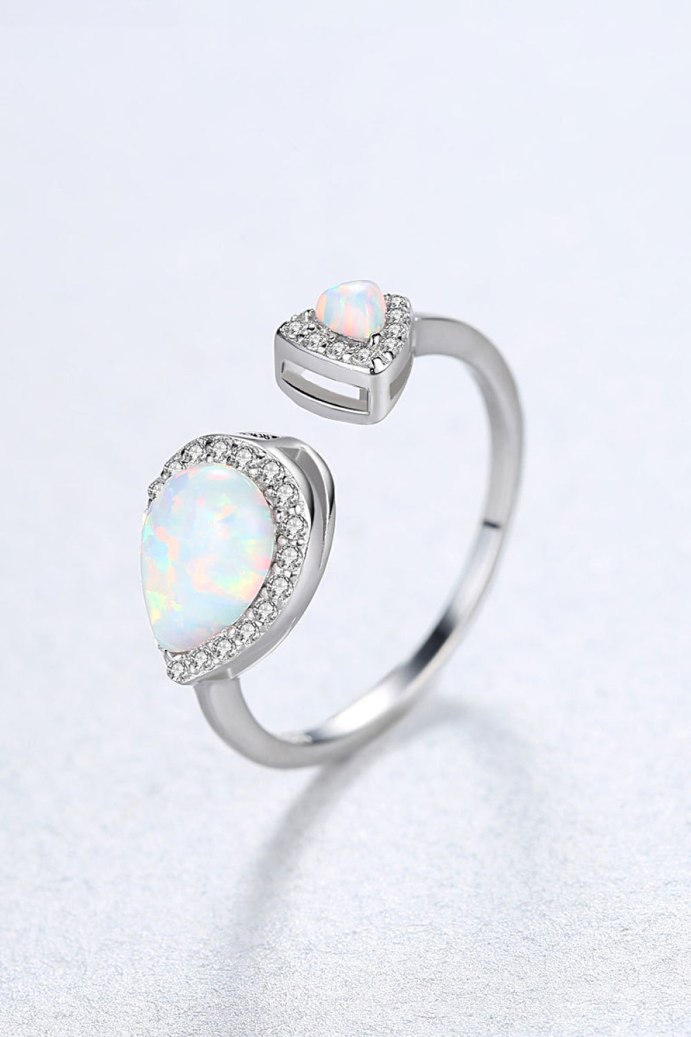 Opal 925 Sterling Silver Open Ring