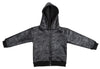 SONS OF SIOUX - LEATHER EFFECT SWEATSHIRT ZIPPER HOODIE, IN BLACK