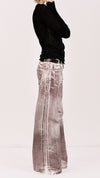 NOSTRA SANTISSIMA - OVERSIZED WASHED DENIM TROUSERS, IN WHITE