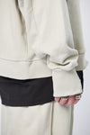 THOM KROM - OVERSIZED HOODED ZIP JACKET MSJ 628, IN SAND