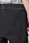 THOM KROM - SWEATSHIRT DROP CROTCH SHORTS MST 420, IN BLACK OIL