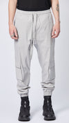 THOM KROM - WOVEN STRETCH DROP CROTCH TROUSERS MST 436, IN SILVER