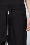 THOM KROM - WOVEN STRETCH MATERIAL DROP CROTCH SHORTS MST 439, IN BLACK